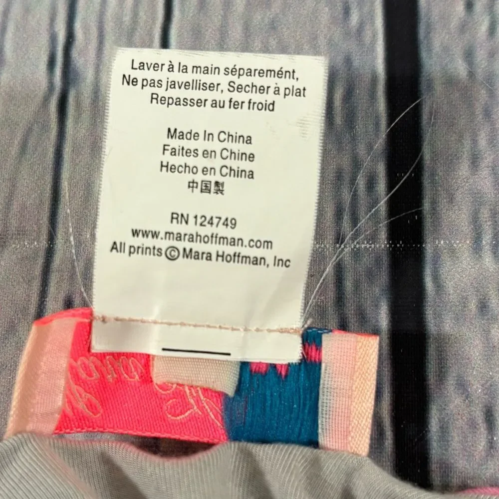Mara Hoffman Pink Blue Swim Kites Pattern Beach Vacation Cut Out Mini Dress S